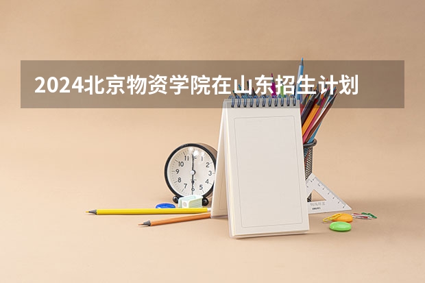 2024北京物资学院在山东招生计划表