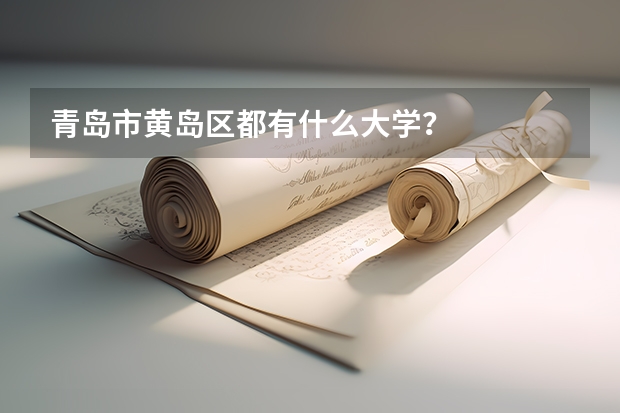 青岛市黄岛区都有什么大学？