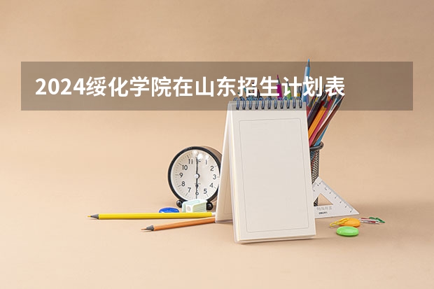 2024绥化学院在山东招生计划表