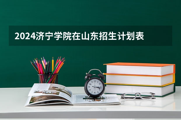 2024济宁学院在山东招生计划表