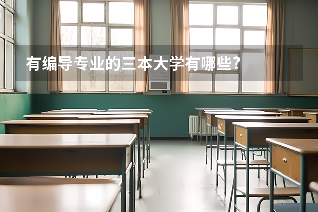 有编导专业的三本大学有哪些?