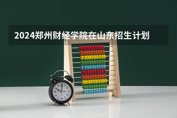 2024郑州财经学院在山东招生计划表
