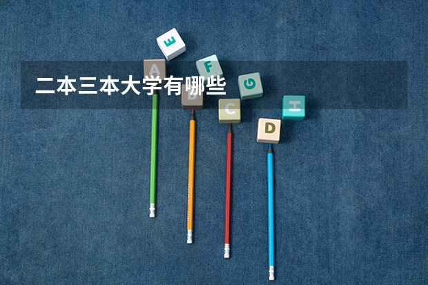 二本三本大学有哪些