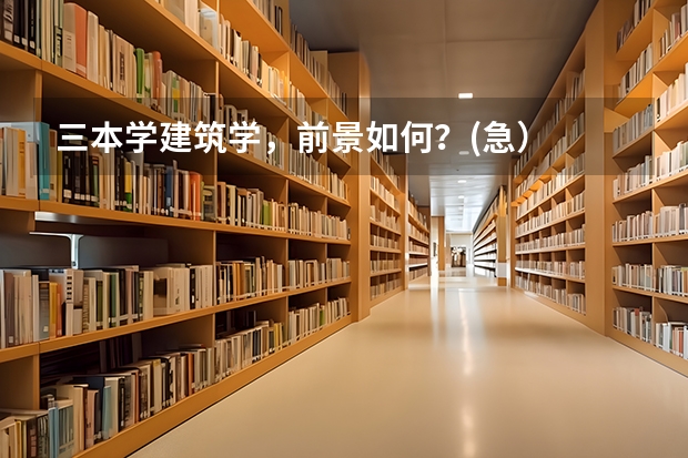 三本学建筑学，前景如何？(急）