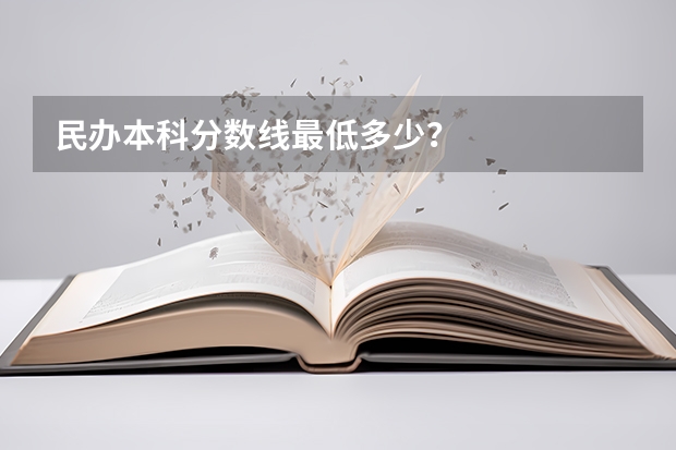 民办本科分数线最低多少？