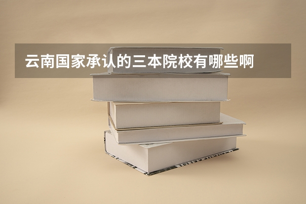 云南国家承认的三本院校有哪些啊
