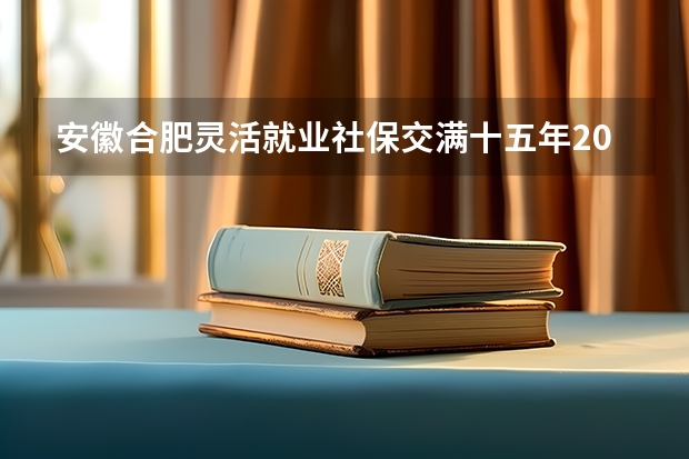 安徽合肥灵活就业社保交满十五年2025退休能拿多少钱一个月,