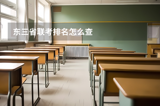东三省联考排名怎么查
