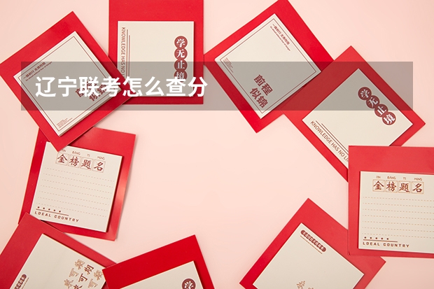 辽宁联考怎么查分